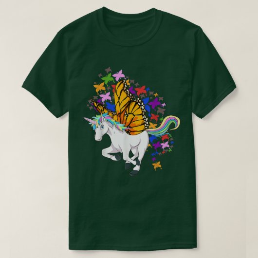 ファンタジー動物童話自然昆虫蝶U Tシャツ (デザイン正面)