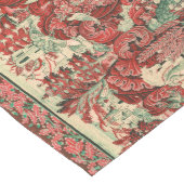 ファンタジー動物、馬、ウッドランドレッドグリーンフローラ ミディアムテーブルランナー (コーナー)