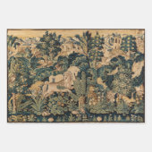 ファンタジー動物、馬、ウッドランドレッドブルーフローラ ラッピングペーパーシート (正面)