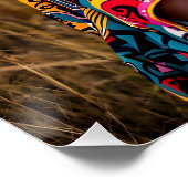 ファンタジー可愛いアフリカ人女性ライオン ポスター (コーナー)