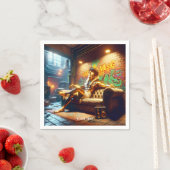 ファンタジー可愛いエジプトの神楽。 スタンダードカクテルナプキン (インサイチュ)