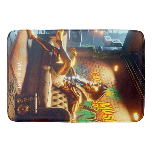 ファンタジー可愛いエジプトの神楽。 バスマット (正面)