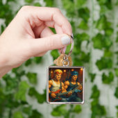 ファンタジー可愛いピクセライズロックバンド キーホルダー (手)