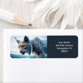 ファンタジー可愛い有線リンクス森 ラベル (インサイチュ)