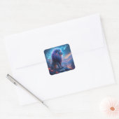 ファンタジー可愛い獅子夜花 スクエアシール (封筒)