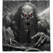 ファンタジー可愛い生き生きとした怖い恐怖の生き物 シャワーカーテン (正面)