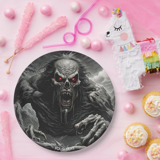 ファンタジー可愛い生き生きとした怖い恐怖の生き物 ペーパープレート (パーティー)