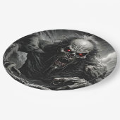 ファンタジー可愛い生き生きとした怖い恐怖の生き物 ペーパープレート (アングル)