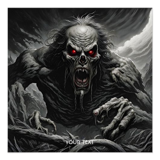 ファンタジー可愛い生き生きとした怖い恐怖の生き物 ポスター (正面)