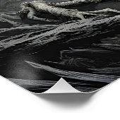 ファンタジー可愛い生き生きとした怖い恐怖の生き物 ポスター (コーナー)