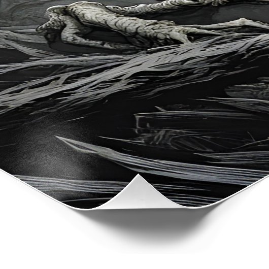 ファンタジー可愛い生き生きとした怖い恐怖の生き物 ポスター (コーナー)