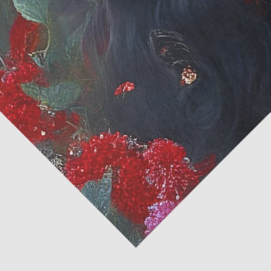 ファンタジー可愛い赤い妖精のプリンセスのデクページ 薄葉紙 (詳細)