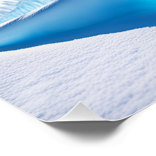 ファンタジー可愛い鮮やかな氷の生き物彫刻 ポスター (コーナー)