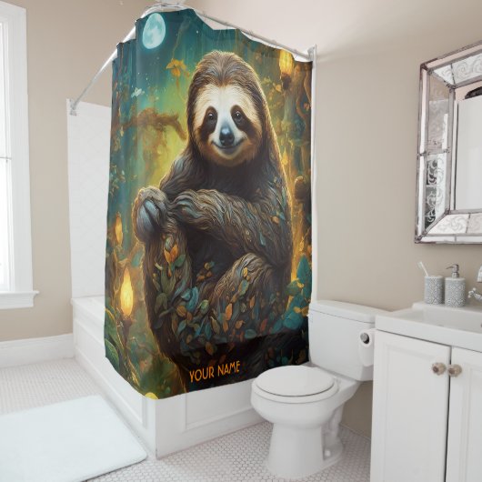 ファンタジー可愛い鮮やかな花威厳のあるナマズ シャワーカーテン (インサイチュ)