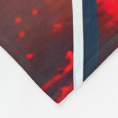 ファンタジー可愛い鮮やかな赤の侍 フリースブランケット (角)