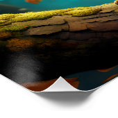 ファンタジー可愛い鮮威厳のある赤リス ポスター (コーナー)