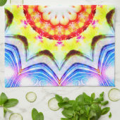 ファンタジー司祭魔導師マンデラ鮮やかー キッチンタオル (折り畳み)