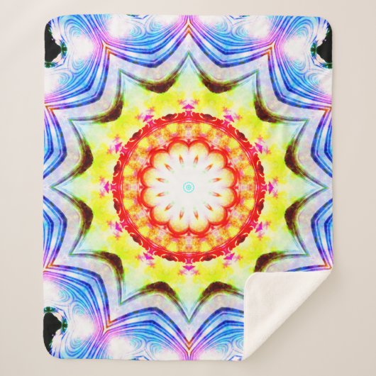 ファンタジー司祭魔導師マンデラ鮮やかー シェルパブランケット (正面)