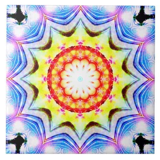 ファンタジー司祭魔導師マンデラ鮮やかー タイル (正面)