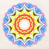 ファンタジー司祭魔導師マンデラ鮮やかー ペーパーコースター (正面)