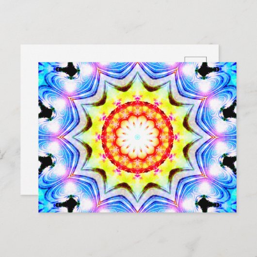 ファンタジー司祭魔導師マンデラ鮮やかー ポストカード (正面/裏面)