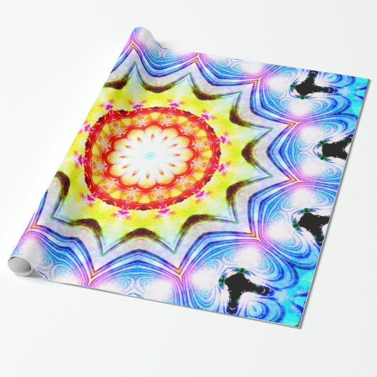 ファンタジー司祭魔導師マンデラ鮮やかー ラッピングペーパー (アンロールド)