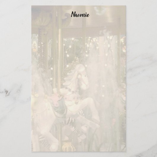 ファンタジー回転木馬文具 便箋 (正面)