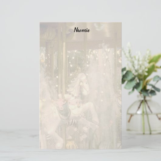 ファンタジー回転木馬文具 便箋 (スタンド正面)