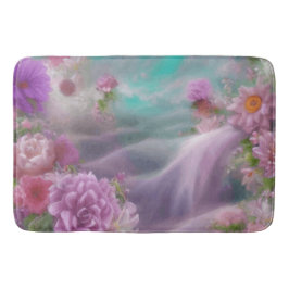 ファンタジー園（花とピンクの滝） バスマット