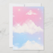 ファンタジー城のおとぎ話の赤ちゃんシャワー 招待状 (裏面)