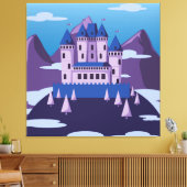 ファンタジー城のキャンバス キャンバスプリント (インサイチュ (リビング))