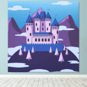 ファンタジー城のキャンバス キャンバスプリント (インサイチュ (ウッドフロア))