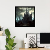 ファンタジー城の恐ろしい風景2 ポスター (ホームオフィス)