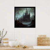ファンタジー城の恐ろしい風景3 ポスター (キッチン)