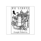 ファンタジー城ドラゴン ヴィンテージ Ex Libris 本 ラバースタンプ (インプリント)