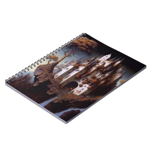 ファンタジー城ファンタジーアートノート ノートブック (左側)