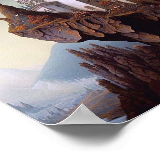 ファンタジー城ファンタジーアートポスター ポスター (角)