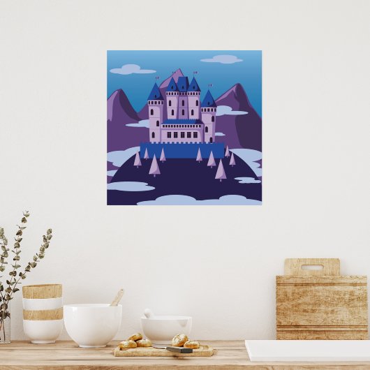 ファンタジー城ポスター ポスター (キッチン)