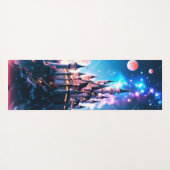 ファンタジー城名前をカスタムする両面 ヨガマット (裏面(横))