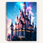 ファンタジー城名前をカスタムする ノートブック (正面)