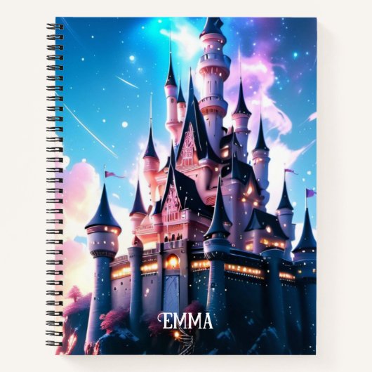 ファンタジー城名前をカスタムする ノートブック (正面)