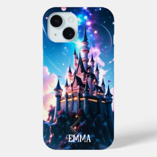 ファンタジー城名前をカスタムする iPhone 15ケース