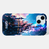ファンタジー城名前をカスタムする Case-Mate iPhoneケース (裏面 (横))