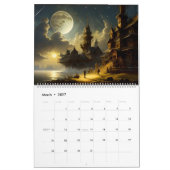 ファンタジー城暦 カレンダー (3月 2027)