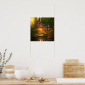 ファンタジー城魅力要塞アート ポスター (キッチン)