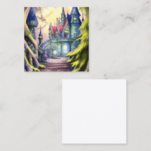 ファンタジー城 スクエア名刺 (正面/裏面)