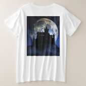 ファンタジー城 プラスサイズTシャツ (デザイン裏面)