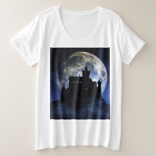 ファンタジー城 プラスサイズTシャツ (デザイン正面)