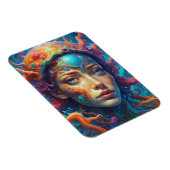 ファンタジー女子ポートレートモザイク油 マグネット (右側)