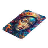 ファンタジー女子ポートレートモザイク油 マグネット (左側)